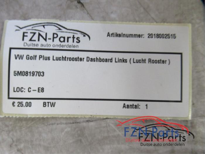 VW Golf Plus Luchtrooster Dashboard Links (Lucht Rooster)