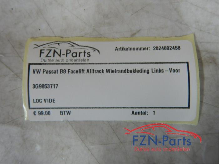 VW Passat B8 Facelift Alltrack Wielrandbekleding Links-Voor