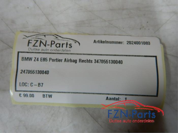 Airbag portier 2Deurs rechts BMW Z4 (22738957)