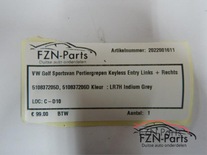 VW Golf Sportsvan Portiergrepen Keyless Entry Links+Rechts