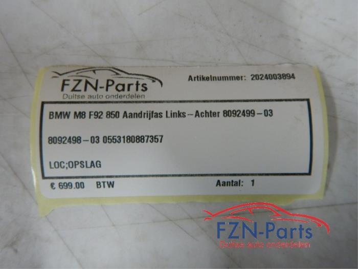 BMW M8 F92 850 Aandrijfas Links-Achter