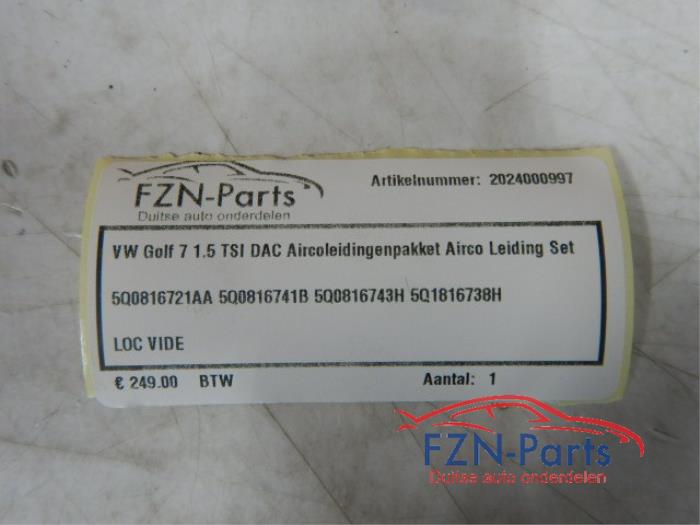 VW Golf 7 1.5 TSI DAC Aircoleidingenpakket Airco Leiding Set 2.0 GTI 59115 01-04-2013 01-08-2020
1.4 TSI 105911 01-05-2014 01-08-2020
1.5 TSI