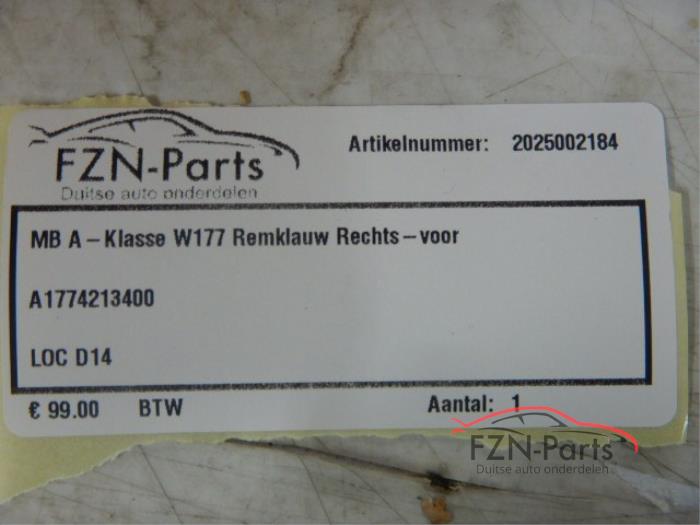 Mercedes-Benz A-Klasse W177 Remklauw Rechts-voor