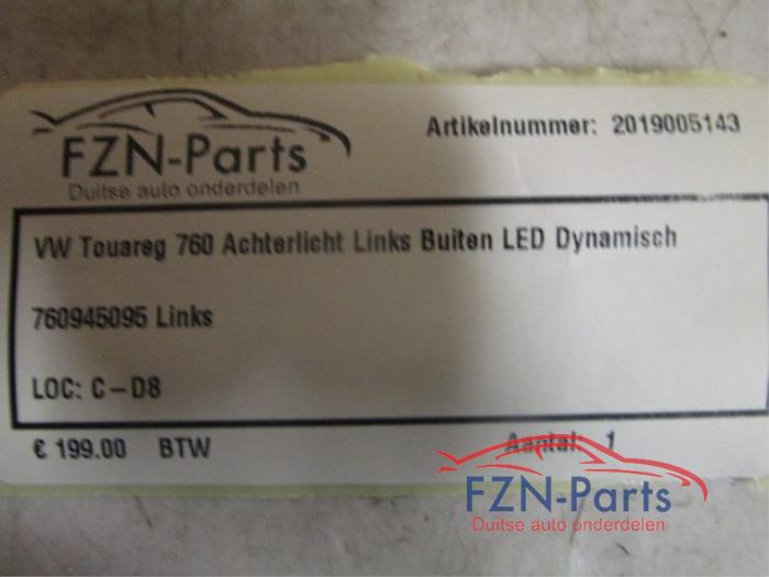 Achterlicht links Volkswagen Touareg (22725102)