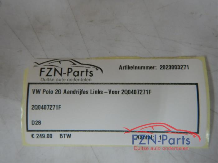 Aandrijfas links-voor Volkswagen Polo (22741184)