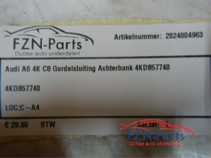Audi A6 4K C8 Gordelsluiting Achterbank