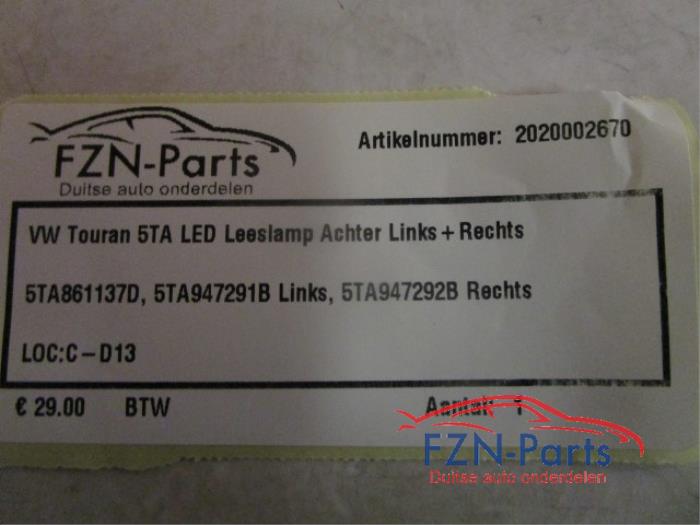 Binnenverlichting achter Volkswagen Touran (22741819)