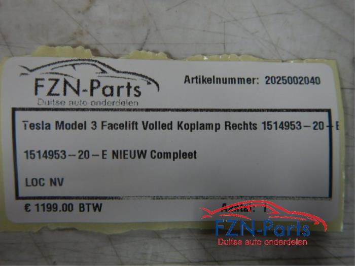 Koplamp rechts Tesla Model 3 (22723204)