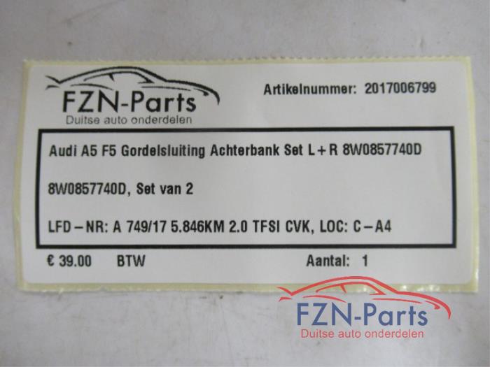 Veiligheidsgordel Set achter Audi A5 (22742921)