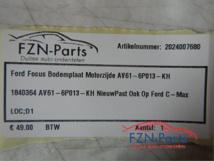 Ford Focus Bodemplaat Motorzijde