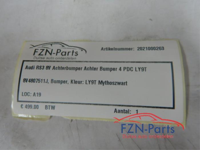 Audi RS3 8V Achterbumper Achter Bumper 4PDC LY9T