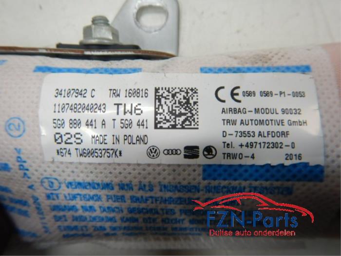VW Golf 7 Stoelairbag Links-achter