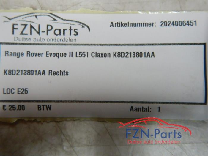 Claxon Landrover Evoque (22727260)