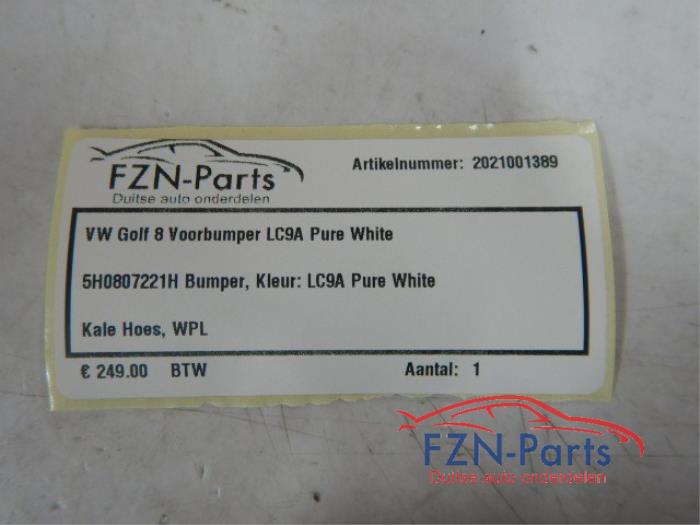 VW Golf 8 Voorbumper LC9A Pure White