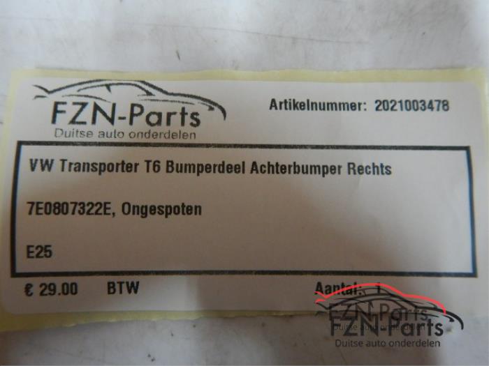 VW Transporter T6 bumperdeel achterbumper Rechts