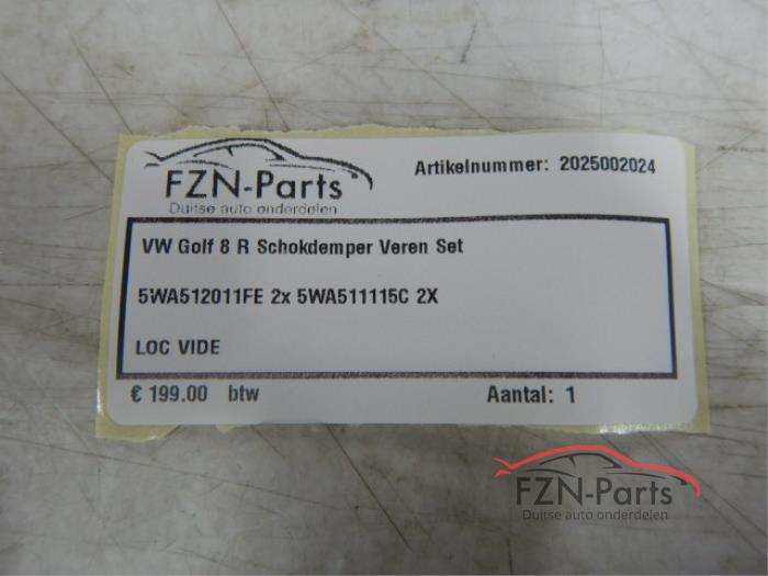 VW Golf 8 R Schokdemper Veren Set Achterzijde