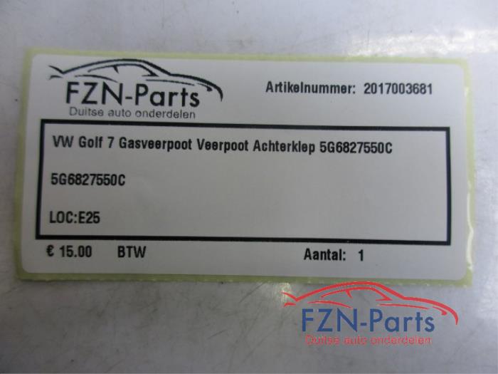 VW Golf 7 Gasveerpoot Achterklep