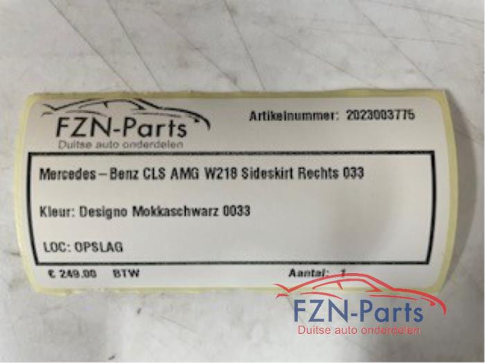 Mercedes-Benz CLS AMG W218 Sideskirt Rechts Kleur: Mokkaschwarz 033