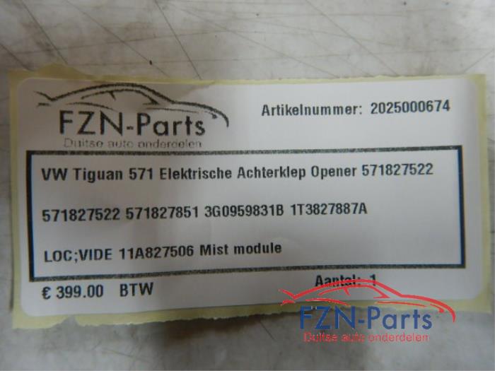 Achterklep motor Volkswagen Tiguan (22738571)