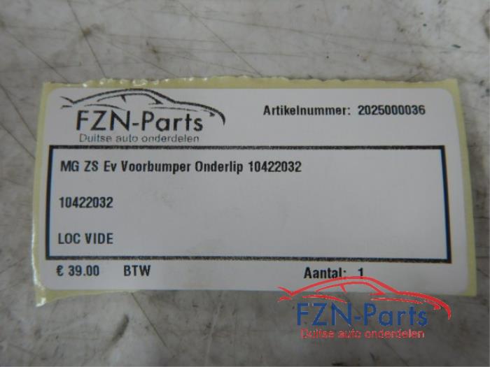 MG ZS Ev Voorbumper Onderlip