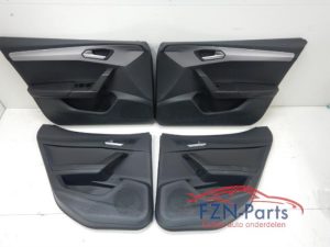 Seat Leon 5FE Deurpanelen Verlicht Set Leer Leder Zwart Rechts