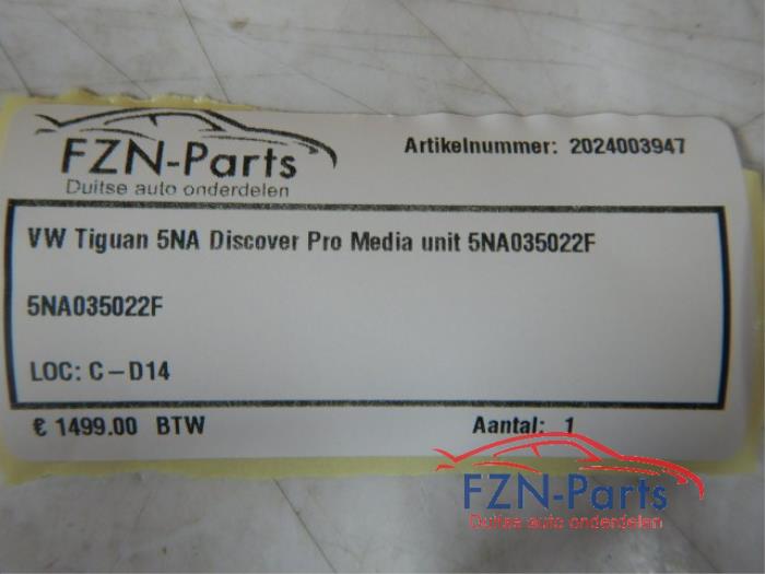 VW Tiguan 5NA Discover Pro Media Unit