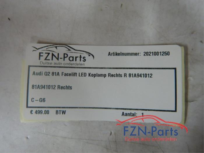 Audi Q2 81A Facelift LED Koplamp Rechts R