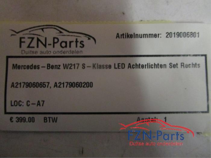 Mercedes-Benz W217 S-Klasse LED Achterlichten Set Rechts