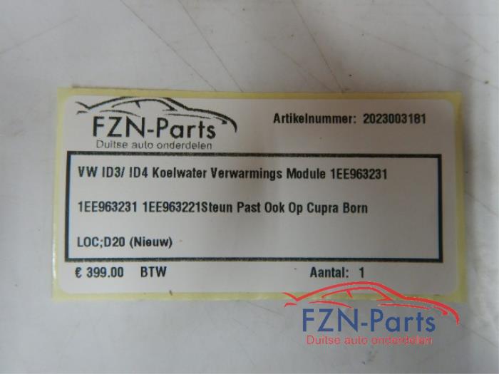 VW ID3 / ID4 Koelwater Vewarmings module