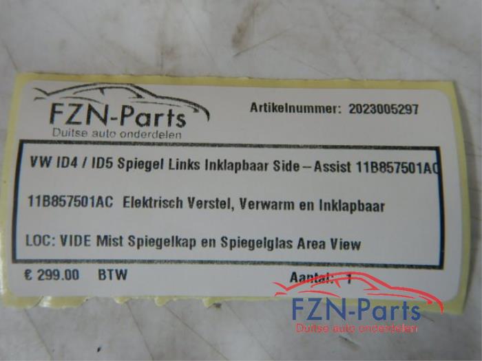 VW ID4 / ID5 Spiegel Links Inklapbaar Side - Assist