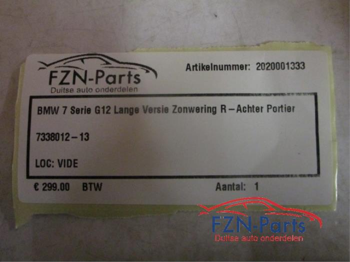 Zonnescherm elektrisch rechts-achter BMW 7-Serie (22742631)