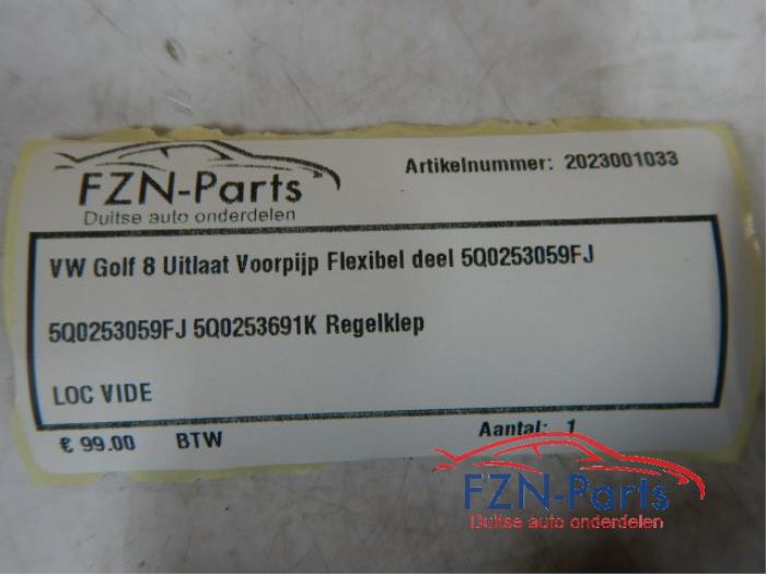 Uitlaat voorpijp Volkswagen Golf (22739374)