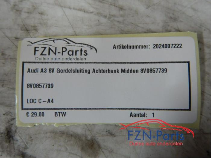 Veiligheidsgordel midden-achter Audi A3 (22740598)