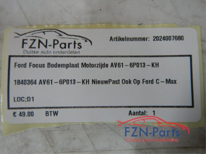 Ford Focus Bodemplaat Motorzijde