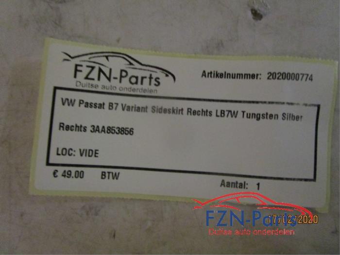 VW Passat B7 Variant Sideskirt Rechts LB7W Tungsten Silver