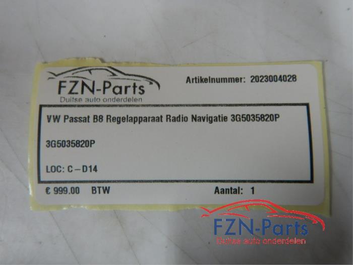 VW Passat B8 Regelapparaat Radio Navigatie