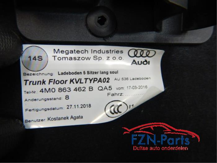 Vloerplaat bagageruimte Audi Q7 (22745094)