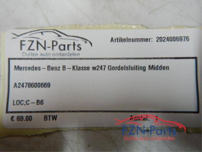 Veiligheidsgordel midden-achter Mercedes B-Klasse (22742446)
