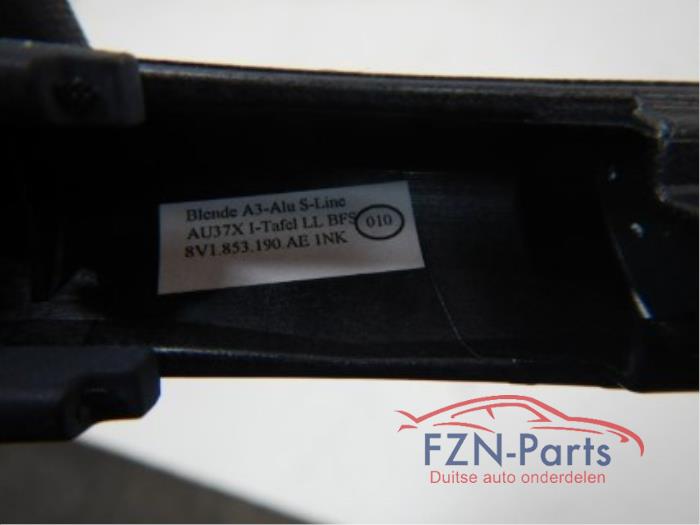 Audi A3 8V Dashboard/Portieren Inlegset Aluminium S-Line