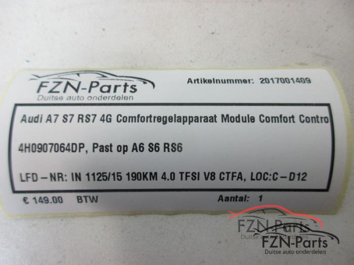 Audi A7 S7 RS7 4G Comfortregelapparaat Module Comfort Contro
