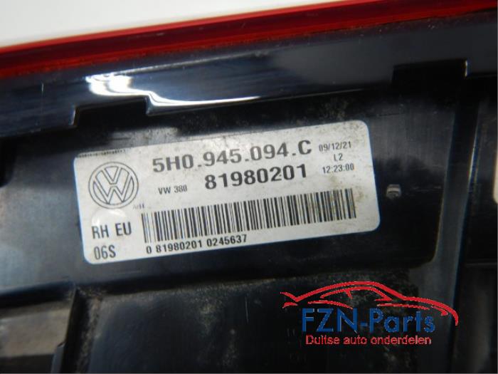 VW Golf 8 LED Achterlicht Achterklep Rechts binnen