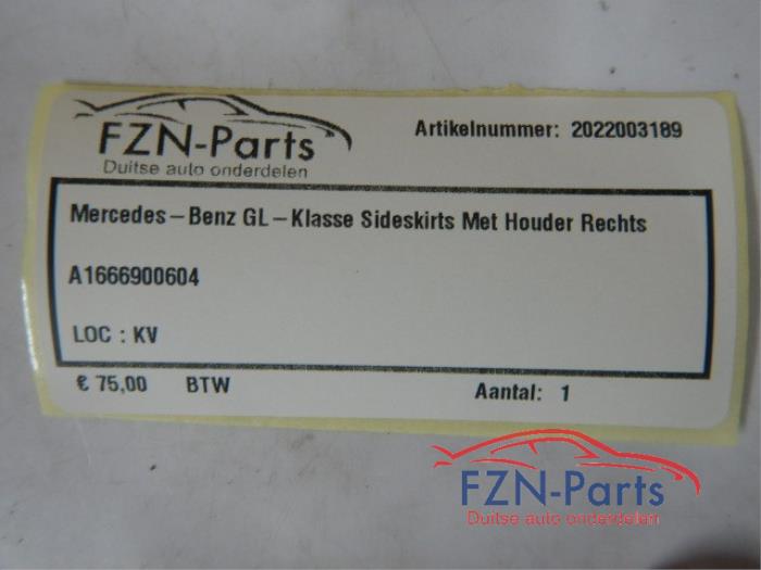 Mercedes-Benz GL-Klasse Sideskirts Met Houder Rechts