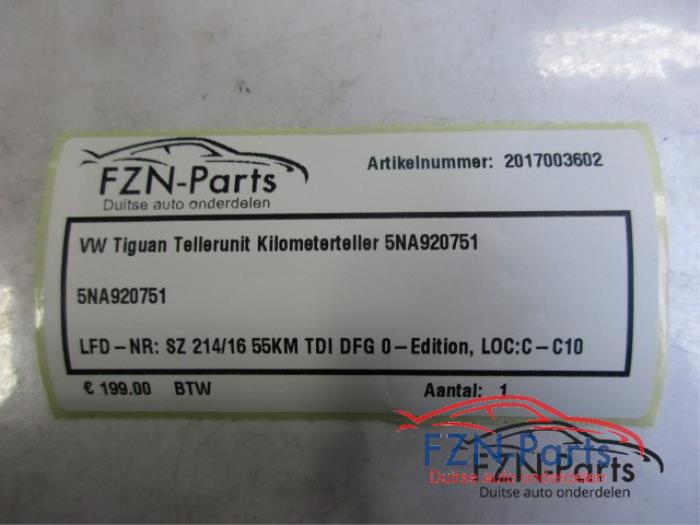 VW Tiguan Tellerunit Kilometerteller