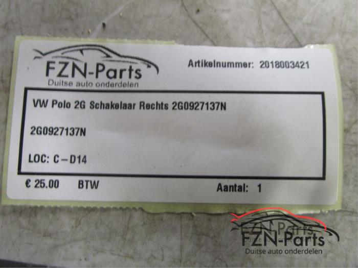 Schakelaar (diversen) Volkswagen Polo (22744047)
