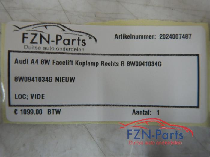 Audi A4 8W Facelift Koplamp rechts