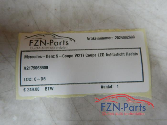 Mercedes-Benz S-Coupe W217 LED Achterlicht Rechts