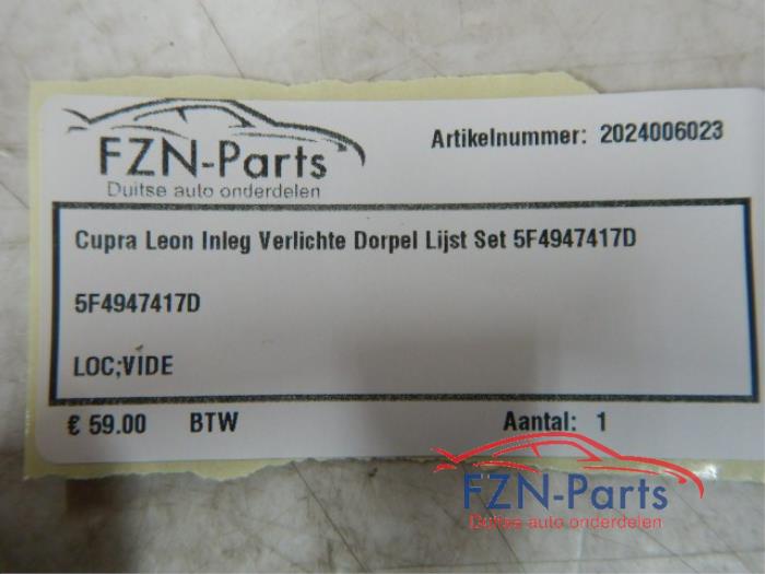 Cupra Leon Inleg Verlichte Dorpellijst Set