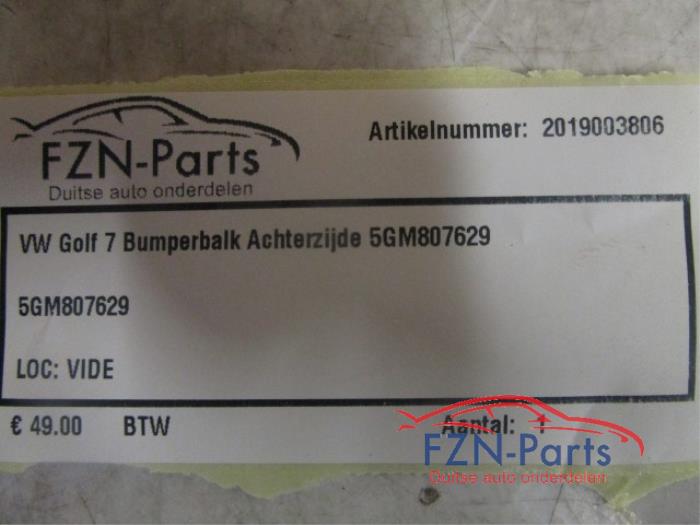 VW Golf 7 Bumperbalk Achterzijde