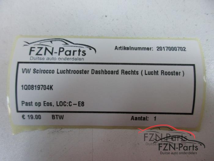Luchtrooster Dashboard Volkswagen Scirocco (22735844)