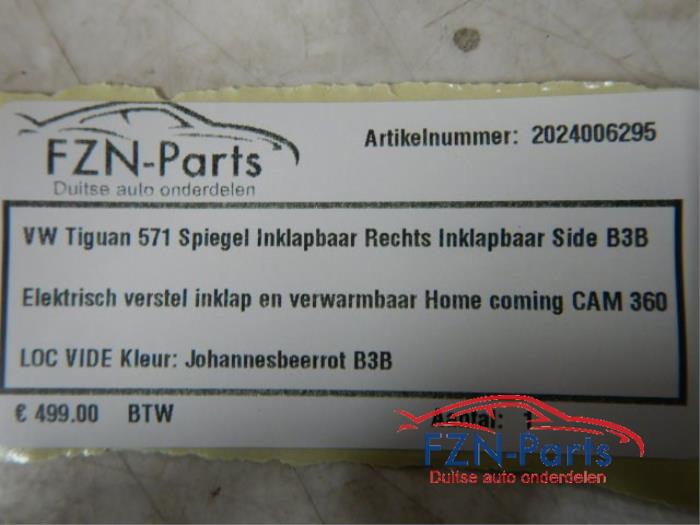 Buitenspiegel rechts Volkswagen Tiguan (22724787)